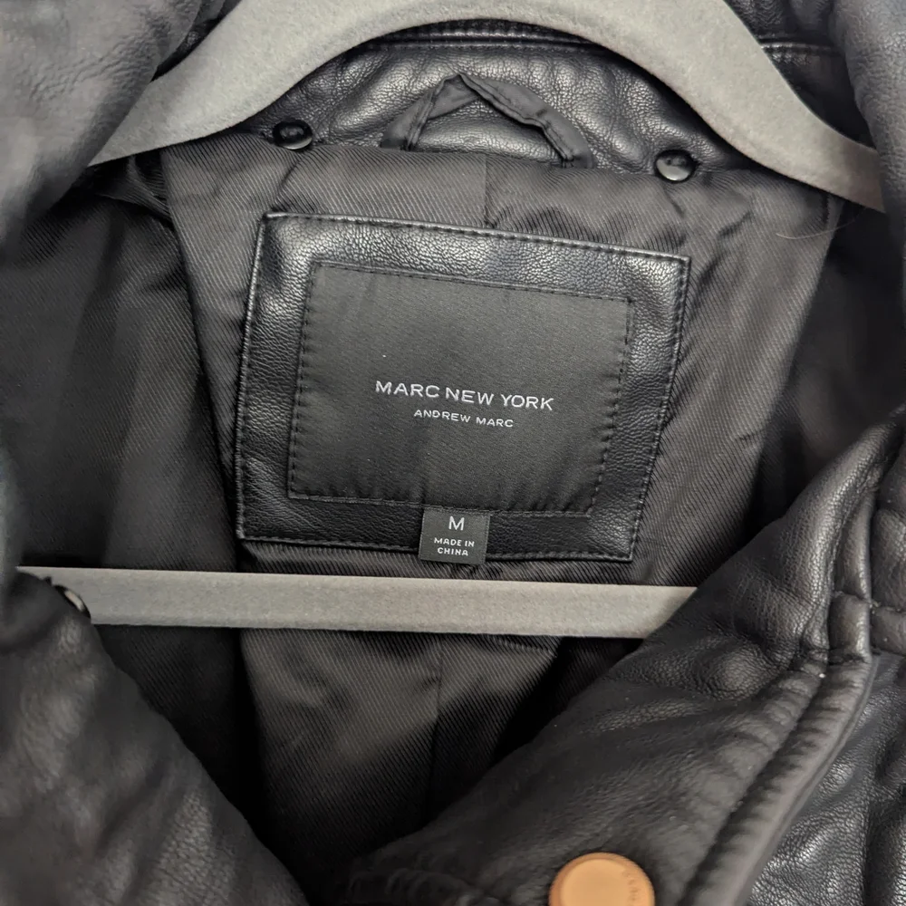 Marc New York Black Textured Leather Jacket - Picture 3 of 7